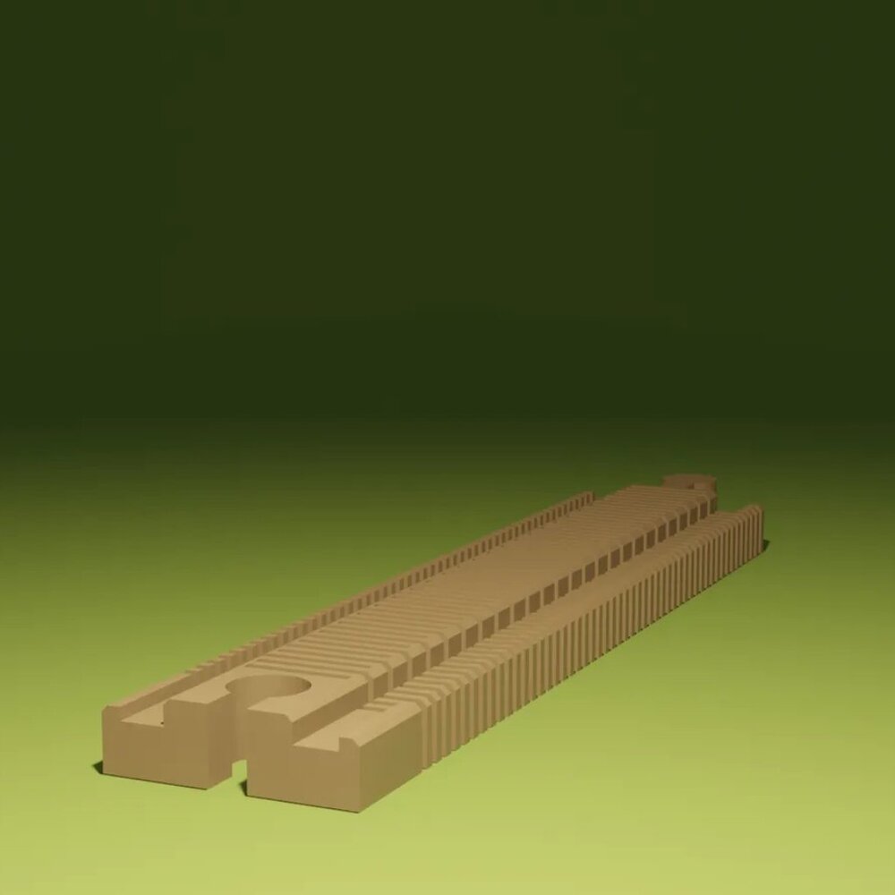 BRIO flex rail with side guards is a beautifully designed 3D printable model, pe